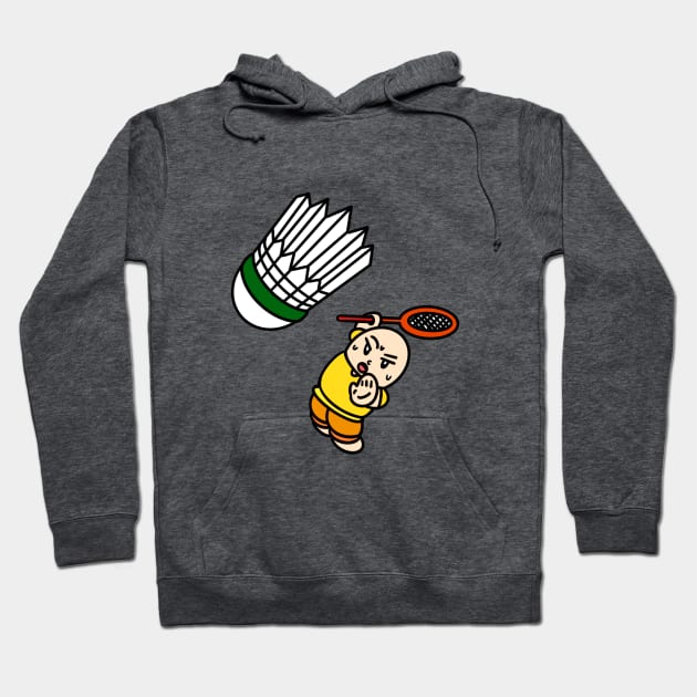 Aim for badminton smash Hoodie by Andrew Hau